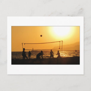 Volleyball Silhouette Briefkaart