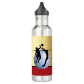 Volleyball Silhouetted Players with Ball elegant Waterfles (Links)