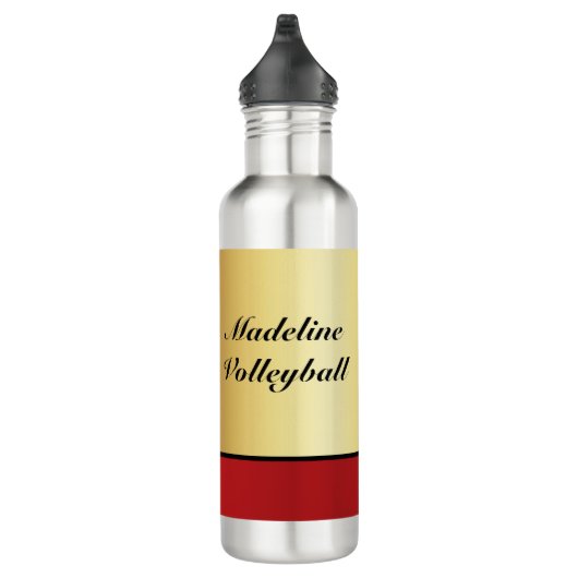 Volleyball Silhouetted Players with Ball elegant Waterfles (Rechts)