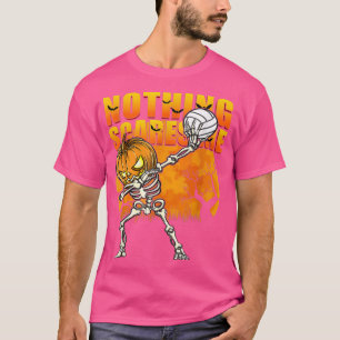 Volleyball Skeleton Halloween Men Boys Volleyball  T-shirt