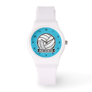 Volleyball; Sky Blue Stripes Horloge