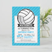 Volleyball; Sky Blue Stripes Kaart (Staand voorkant)