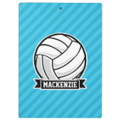 Volleyball; Sky Blue Stripes Klembord (Achterkant)