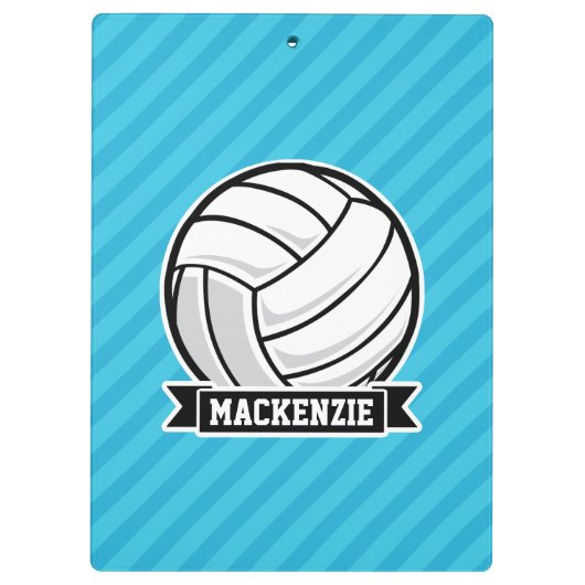 Volleyball; Sky Blue Stripes Klembord (Achterkant)