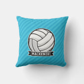 Volleyball; Sky Blue Stripes Kussen (Achterkant)