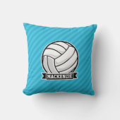 Volleyball; Sky Blue Stripes Kussen (Voorkant)
