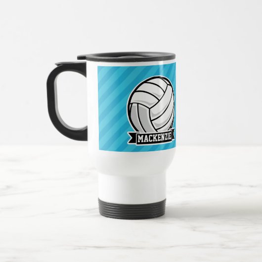 Volleyball; Sky Blue Stripes Reisbeker (Links)