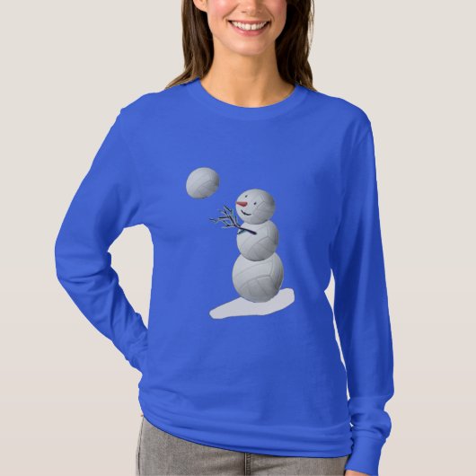 Volleyball Sneeuwman T-shirt (Voorkant)