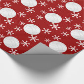 Volleyball Snowflake Holiday Wrapping Paper Cadeaupapier (Hoek)