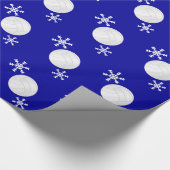 Volleyball Snowflake Holiday Wrapping Paper Cadeaupapier (Hoek)