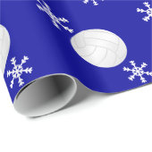 Volleyball Snowflake Holiday Wrapping Paper Cadeaupapier (Rol Hoek)