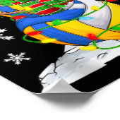 Volleyball Snowman Christmas Tree Lights Xma  Poster (Hoek)