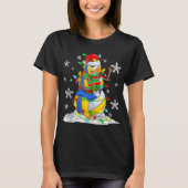 Volleyball Snowman Christmas Tree Lights Xma T Shi T-shirt (Voorkant)