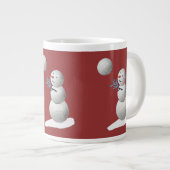 Volleyball Snowman Grote Koffiekop (Voorkant rechts)
