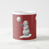 Volleyball Snowman Grote Koffiekop (Voorkant)