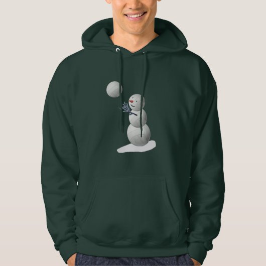 Volleyball Snowman Hoodie (Voorkant)