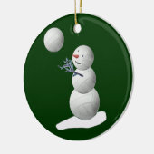 Volleyball Snowman Keramisch Ornament (Links)