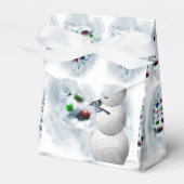 Volleyball Snowman Kerstmis Bedankdoosjes (Voorkant Zijde)