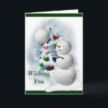 Volleyball Snowman Kerstmis Feestdagen Kaart<br><div class="desc">Cute volleyball sneeuwman wenst u en uw Happy Volley-dagen! Kerstavond en cadeauideeën voor liefhebbers van de volleybalsport.</div>