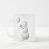 Volleyball Snowman Kerstmis Matglas Koffiemok (Links)
