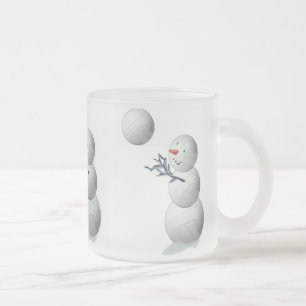 Volleyball Snowman Kerstmis Matglas Koffiemok