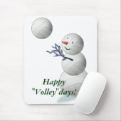 Volleyball Snowman Kerstmis Muismat (Met muis)