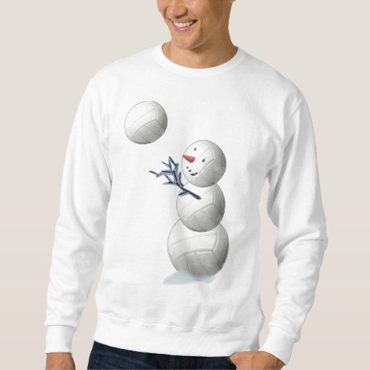 Volleyball Snowman Kerstmis Trui (Voorkant)