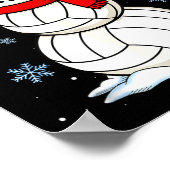 Volleyball Snowman Merry Christmas Funny Srts Xmas Poster (Hoek)