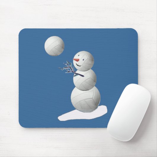 Volleyball Snowman Muismat (Met muis)