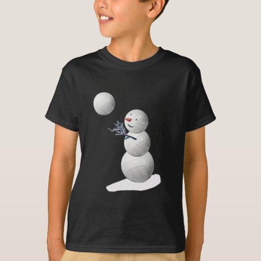 Volleyball Snowman T-shirt (Voorkant)