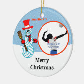 Volleyball Snowman Team/Player Photo Ornament (Links)