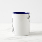 Volleyball Snowman Tweekleurige Koffiemok (Center)