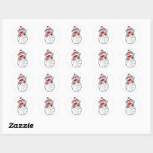 Volleyball Sock Monkey Ronde Sticker (Vel)