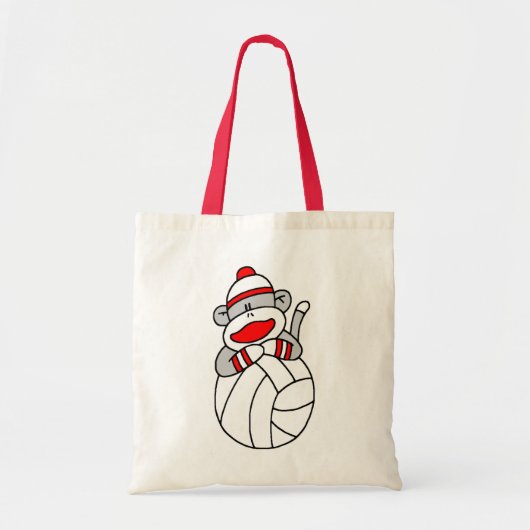 Volleyball Sock Monkey Tote Bag (Voorkant)