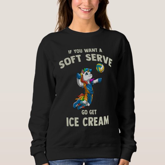 Volleyball Soft Serve Unicorn Volleyball 1 Trui (Voorkant)