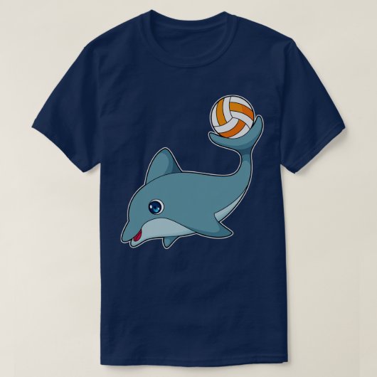Volleyball-speler Dolphin Volleyball T-shirt (Design voorkant)