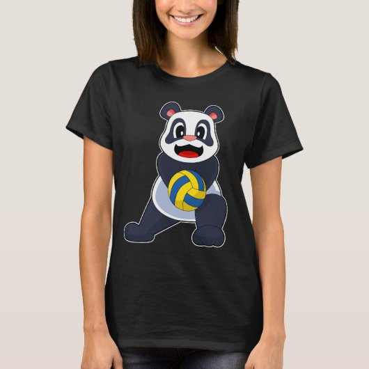 Volleyball-speler Panda Volleyball T-shirt (Voorkant)