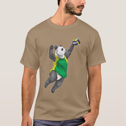 Volleyball-speler Panda Volleyball T-shirt (Voorkant)