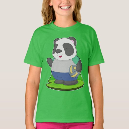 Volleyball-speler Panda Volleyball T-shirt (Voorkant)