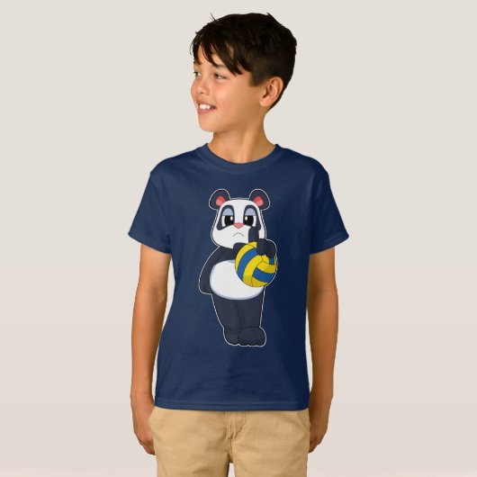 Volleyball-speler Panda Volleyball T-shirt (Voorkant volledig)