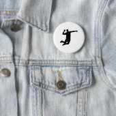 Volleyball Spike Silhouette Ronde Button 5,7 Cm (In situ)