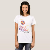 Volleyball Spiker Chick T-shirt (Voorkant volledig)