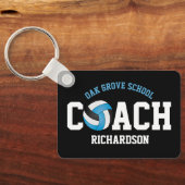 Volleyball Sport Coach - Baby Blue Sleutelhanger (Achterkant)