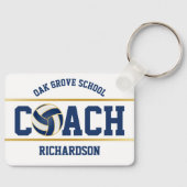 Volleyball Sport Coach Dark Blue Sleutelhanger (Voorkant)