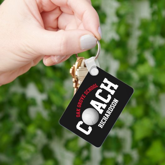 Volleyball Sport Coach - Rood Sleutelhanger (Hand)