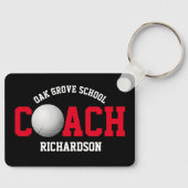 Volleyball Sport Coach - Rood Sleutelhanger (Voorkant)