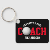 Volleyball Sport Coach - Rood Sleutelhanger (Achterkant)