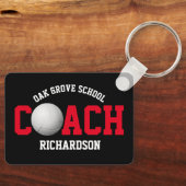 Volleyball Sport Coach - Rood Sleutelhanger (Voorkant)
