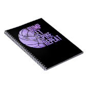 Volleyball Sport Lover Bump Set Spike Herhaling Vo Notitieboek (Rechterzijde)