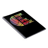 Volleyball Sport Lover Bump Set Spike Repat 467 Notitieboek (Rechterzijde)